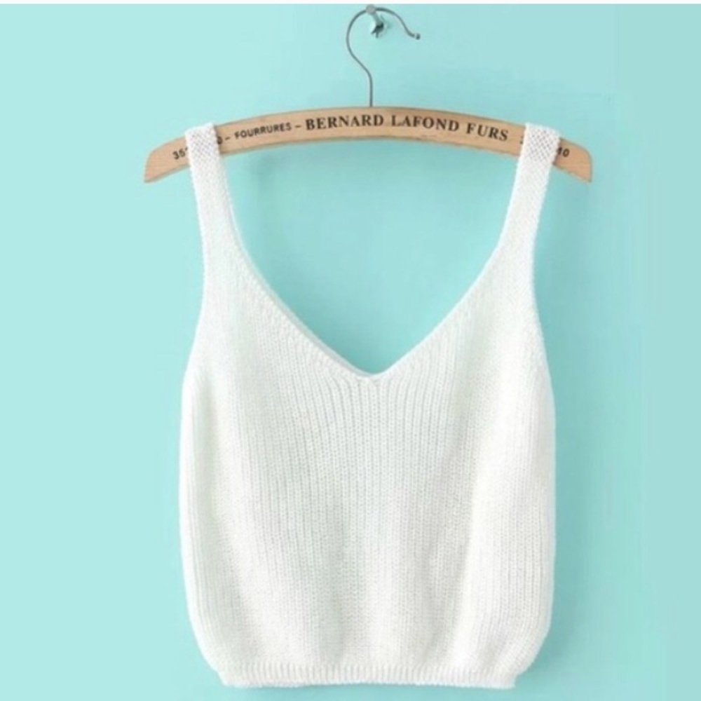 White sweater tank